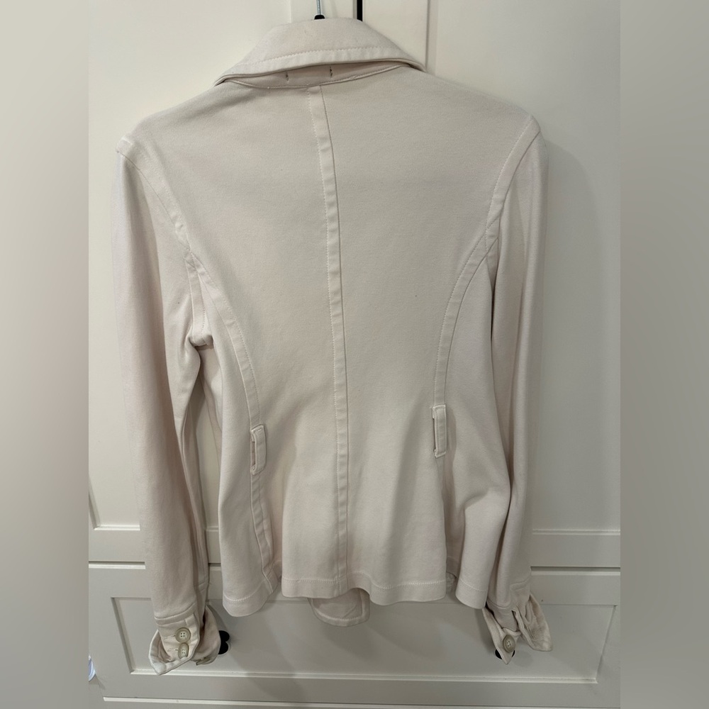 James Perse Double-Breasted Cream Pea Coat - Picture 5 of 7